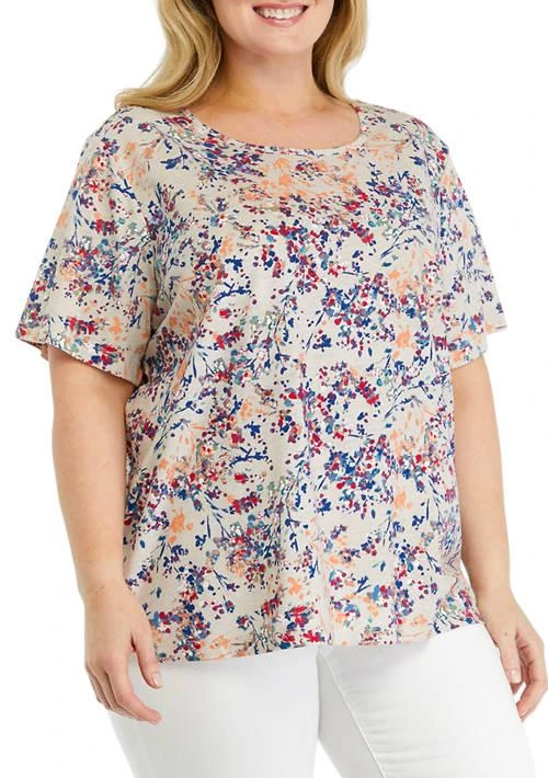 Gloria Vanderbilt Vanderbilt Plus Size Amanda Printed Knit Top 1