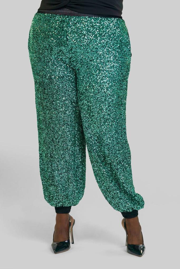 -bl^nk- -Bl^Nk- - Sequin Pull-on Joggers - Plus