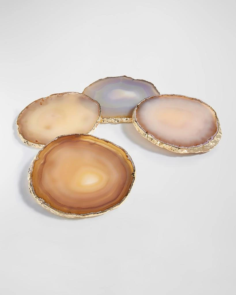 ANNA New York Agate & Gold Coasters, Set of 4 1