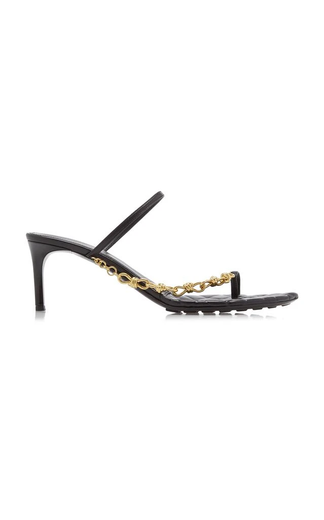 Bottega Veneta Bottega Veneta - Leaf Leather Sandals - Black - IT 38 - Moda Operandi 1