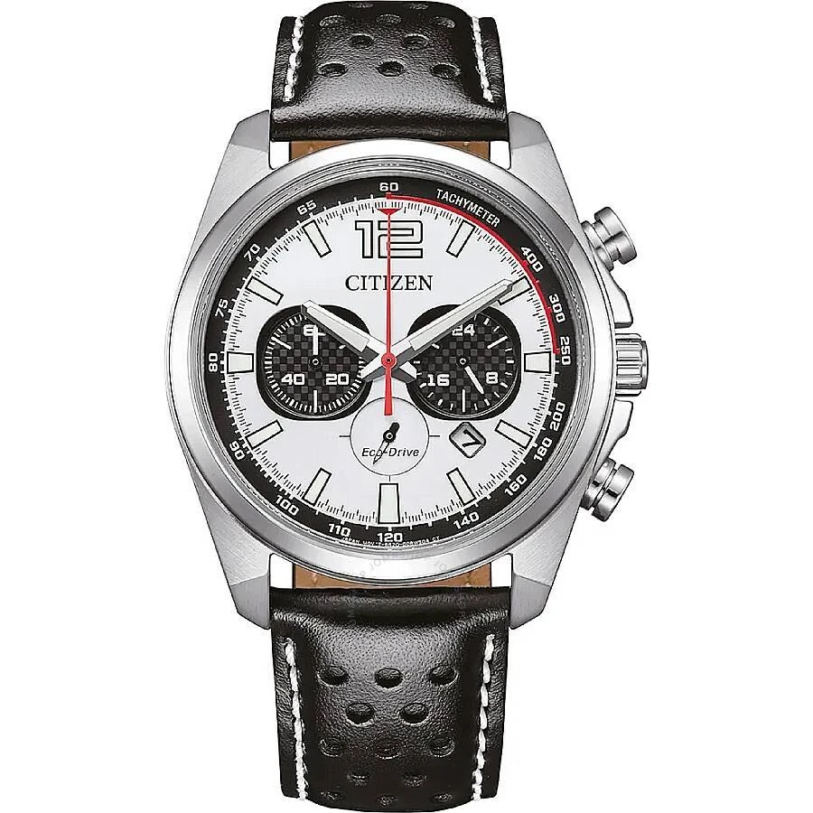Citizen Eco-Drive Chronograph White Dial Men's Watch CA4640-09A 1