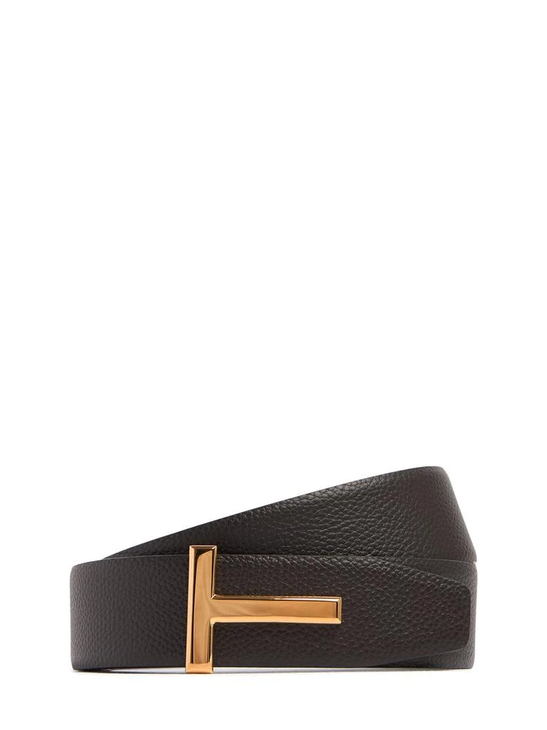 Tom Ford 4cm Soft Grained Leather Reversible Belt 1