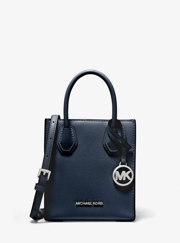 michael_kors Mercer Extra-Small Pebbled Leather Crossbody Bag