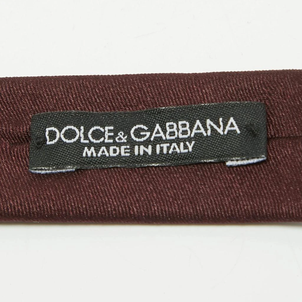Dolce & Gabbana Dolce & Gabbana Burgundy Silk Skinny Tie 3