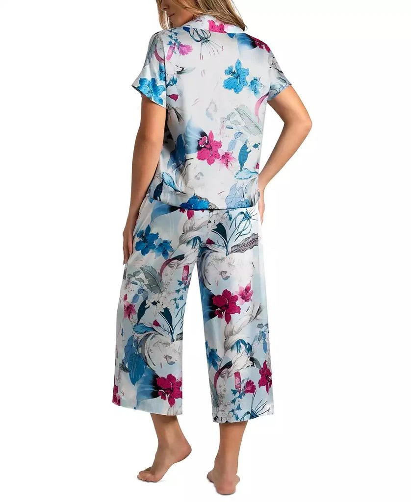 Linea Donatella Women's 2-Pc. Ayanna Cropped Satin Pajamas Set 2