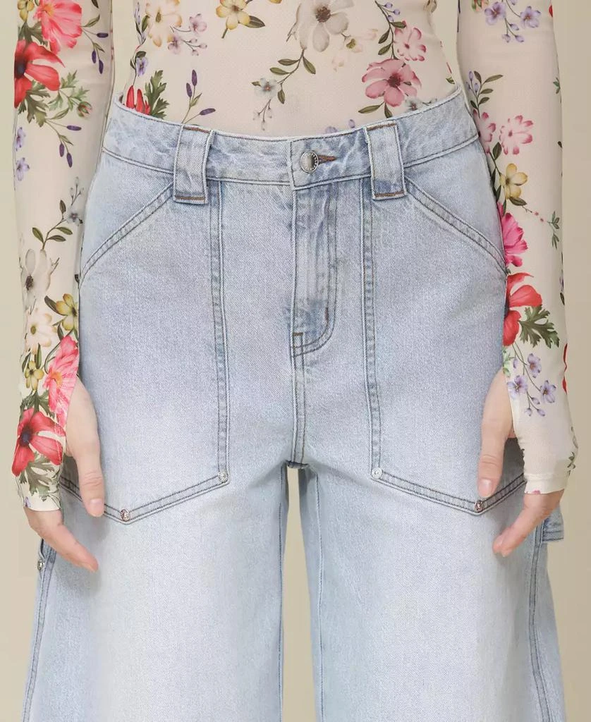 Avec Les Filles Women's High-Rise Barrel-Leg Jeans 4