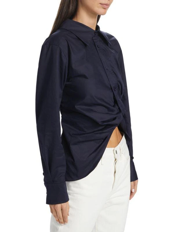 En Saison Hardin Gathered Cotton Shirt 3