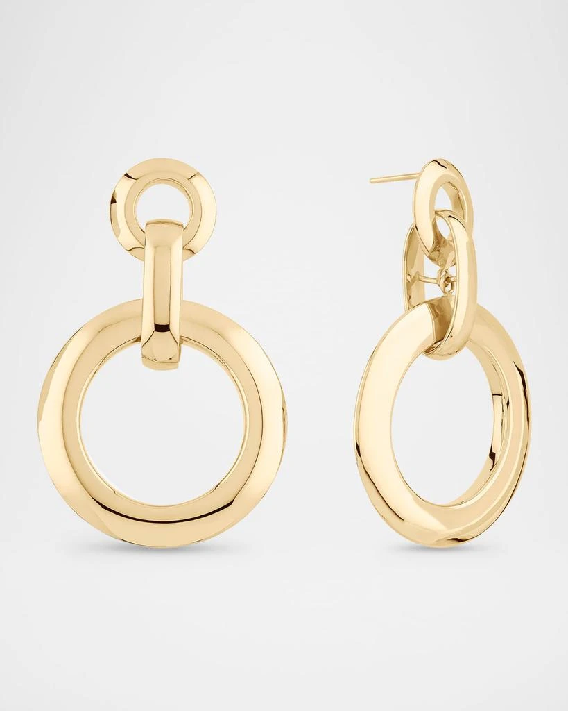 LANA 14K Yellow Gold Large Moveable Loop Hoop Earrings