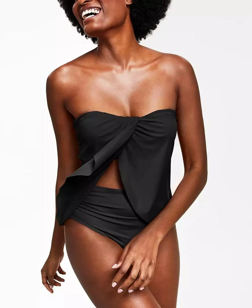 Vince Camuto Strapless Draped Tankini Top 1