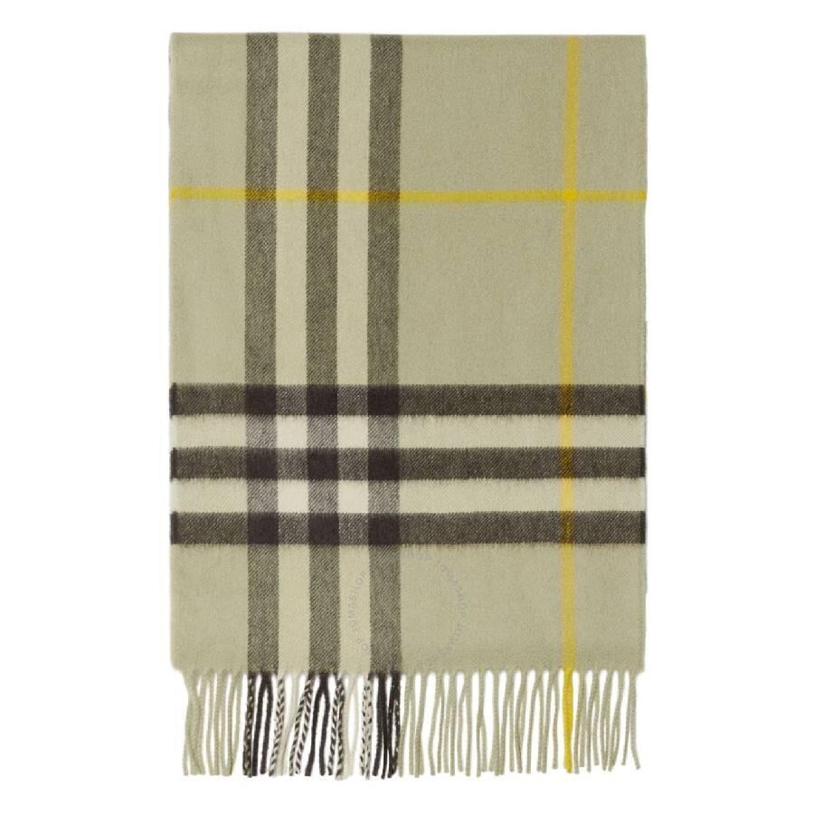 Burberry Cashmere Vintage Check Fringe Scarf