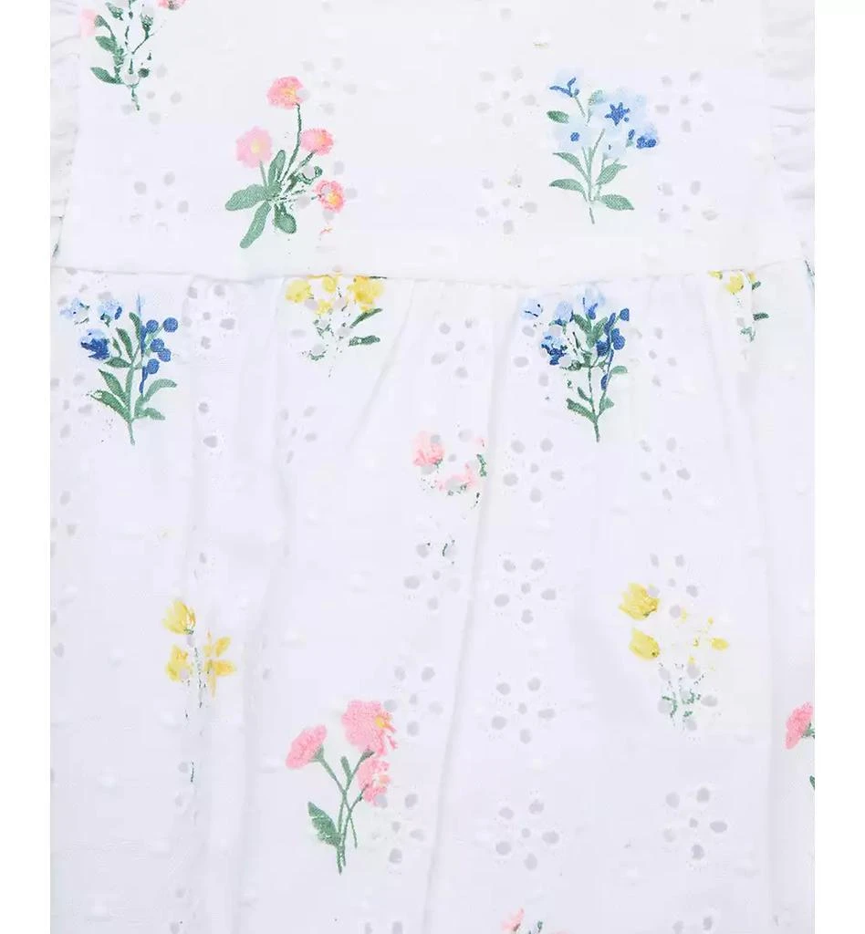 Little Me Baby Girls Cotton Eyelet Floral Bubble Romper & Headband, 2 Piece Set 3