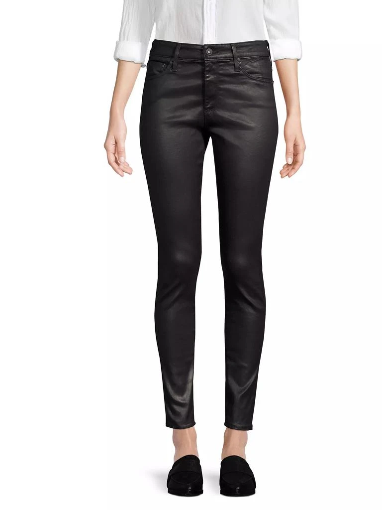 AG Jeans Farrah High-Rise Ankle Faux Leather Skinny Pants 1