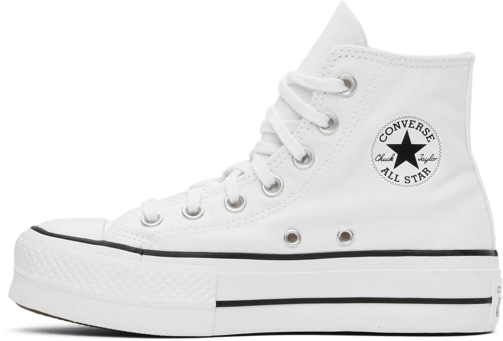 Converse White Chuck Taylor All Star Canvas Platform High Top Sneakers 3