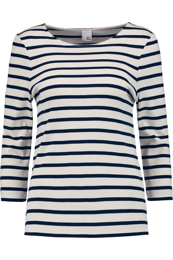 IRIS & INK Madeline Breton striped cotton top