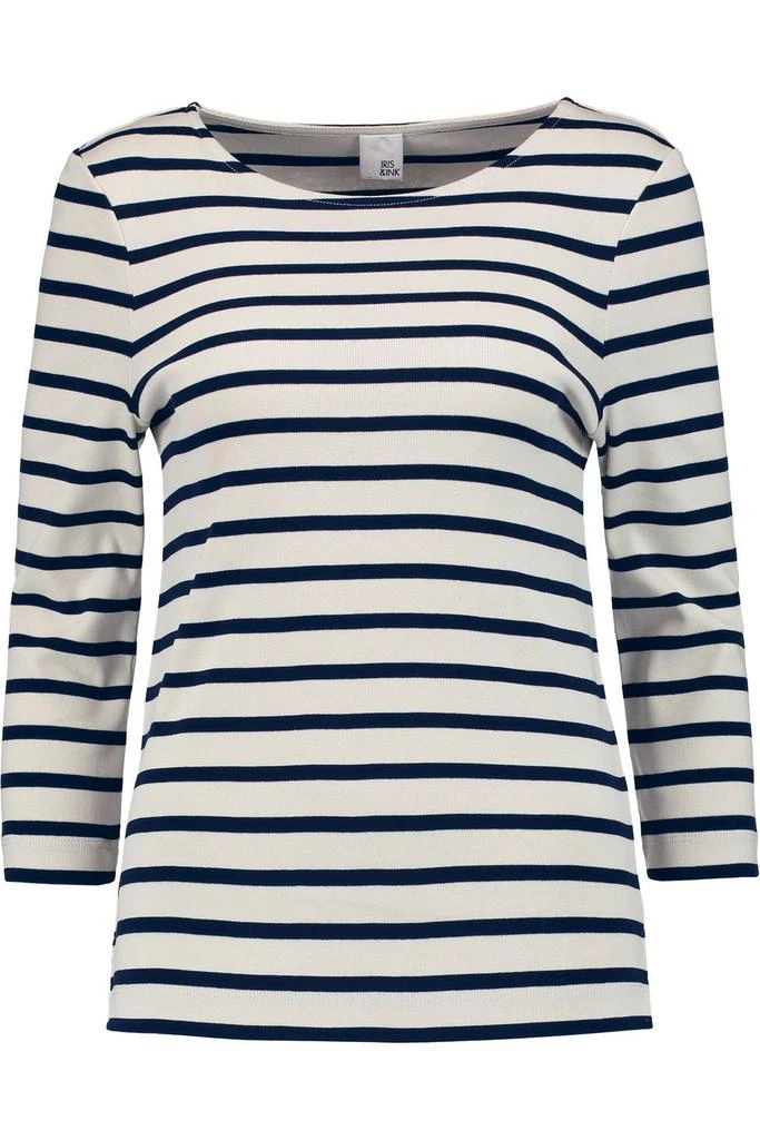 IRIS & INK Madeline Breton striped cotton top 1