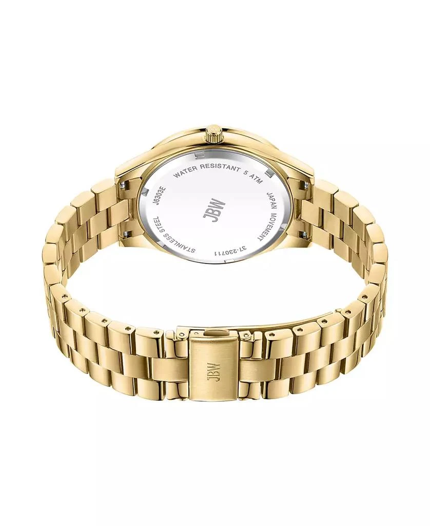Jbw Women's Mondrian Diamond (1/6 ct.t.w.) 18k Gold Plated Stainless Steel Watch 2