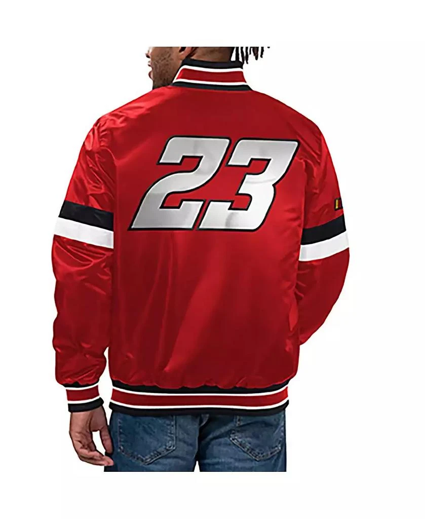 Starter Men's Red Bubba Wallace Home Game Full-Snap Varsity Jacket 2