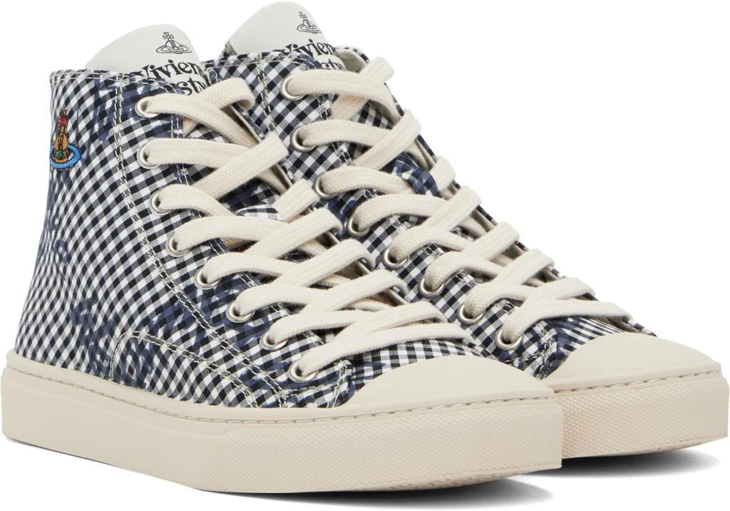 Vivienne Westwood Navy High-Top Plimsoll Sneakers 4