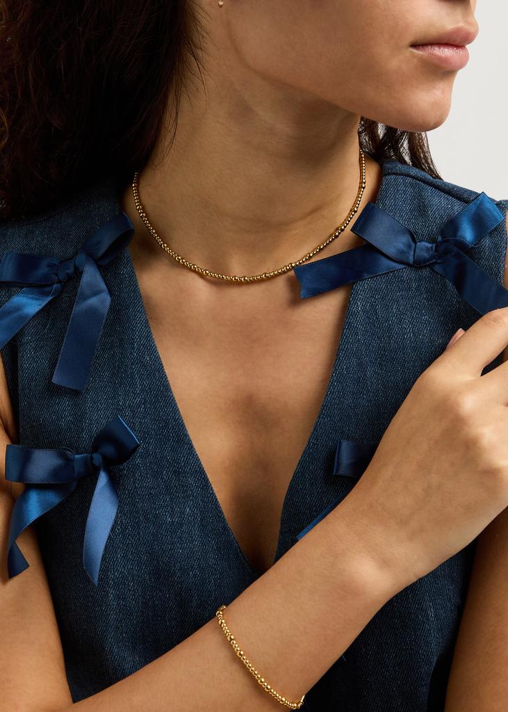 Anni Lu Goldie 18kt gold-plated beaded necklace