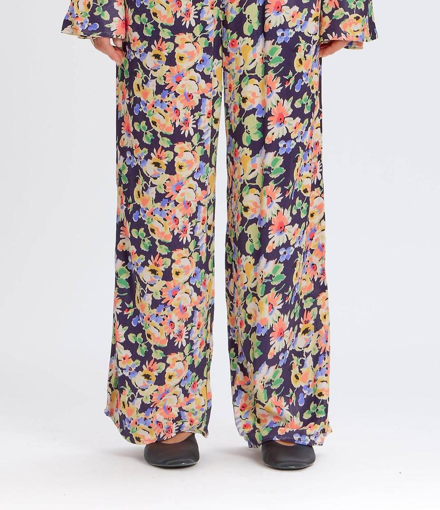 Something Navy Something Navy - Silky Floral Wide Leg Pants
