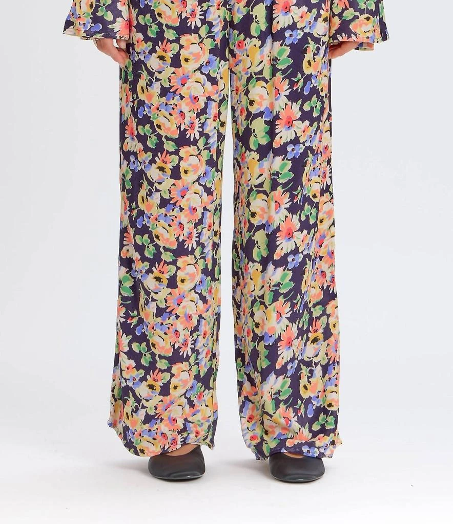 Something Navy Something Navy - Silky Floral Wide Leg Pants 1