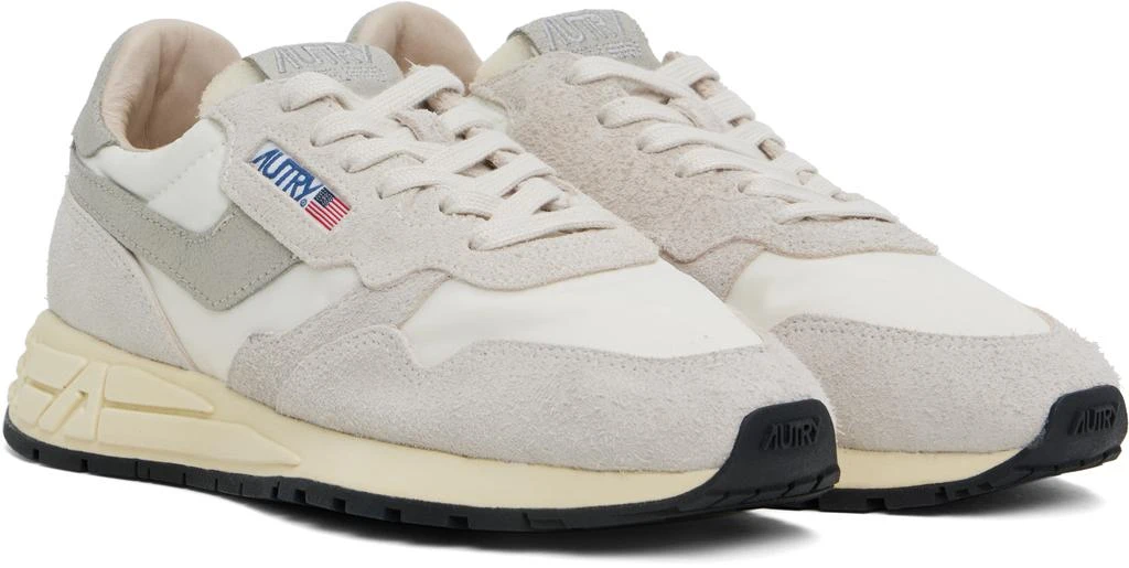 Autry Gray & White Reelwind Low Sneakers 4