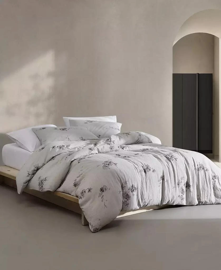 Calvin Klein Aquarelle Floral Cotton Melange Gauze 3 Piece Comforter Set 5