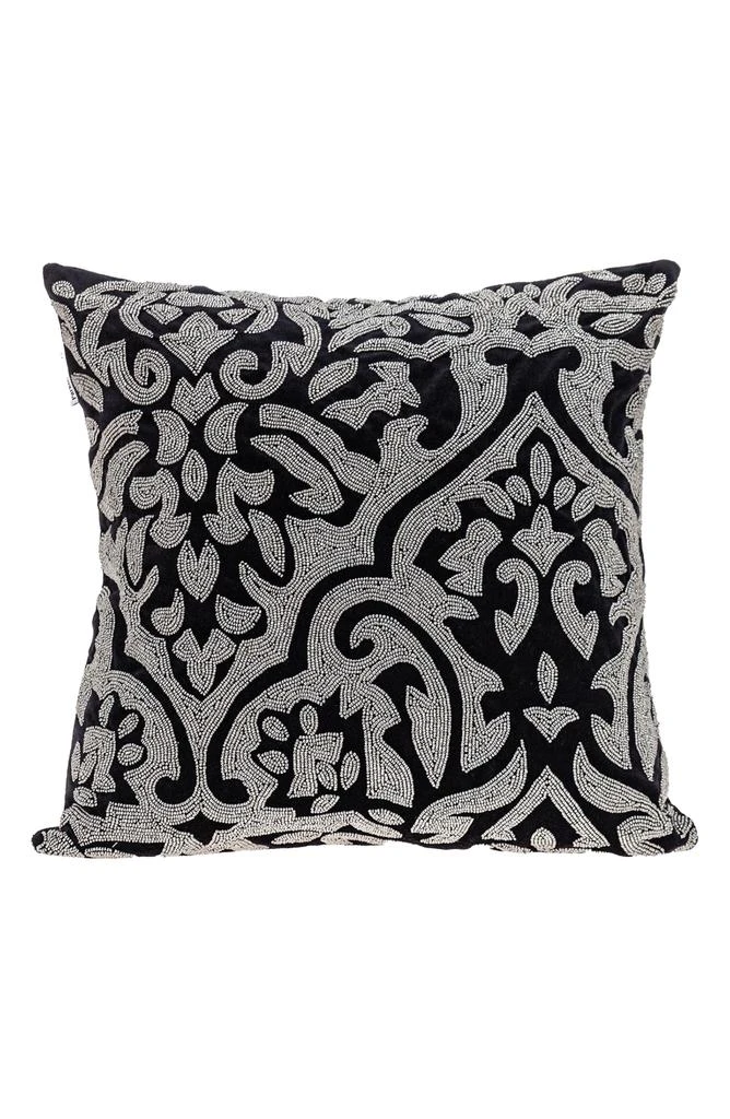 Parkland Carmela Beaded Velvet Throw Pillow