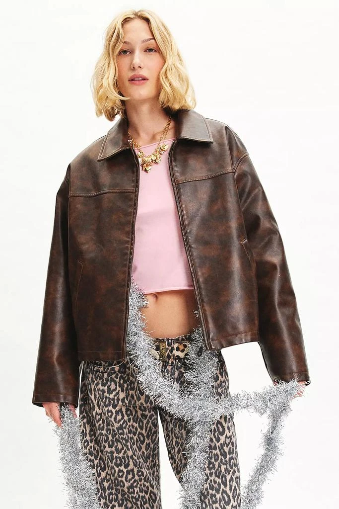 BDG BDG Sasha Faux Leather Oversized Car Jacket 5