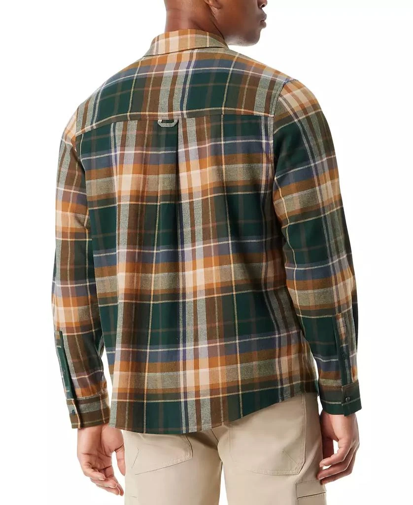 BASS OUTDOOR Men's Classic Fit Plaid Button-Front Stretch Flannel Shirt 3