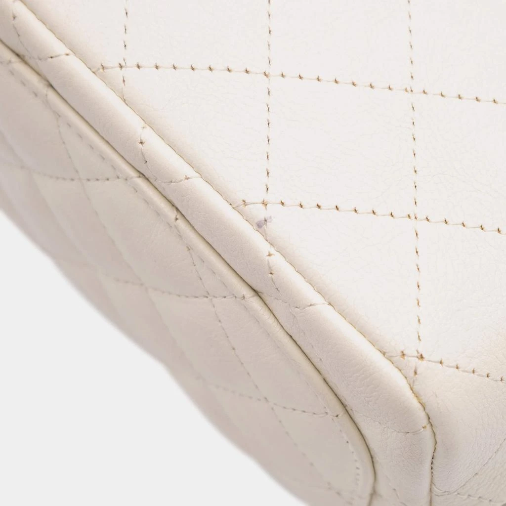 Chanel Chanel Ivory Leather Mini Square Classic Single Flap Bag 11