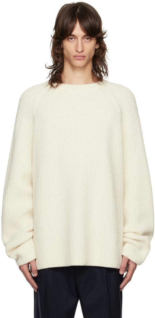 The Frankie Shop Off-White Carter Crewneck Sweater 1