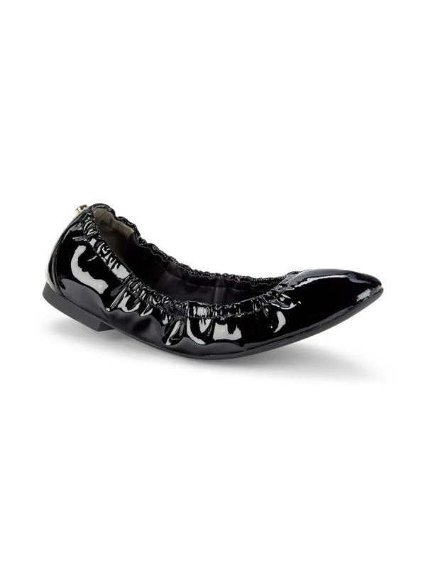 Stuart Weitzman Gabby Scrunched Patent Leather Ballet Flats 2