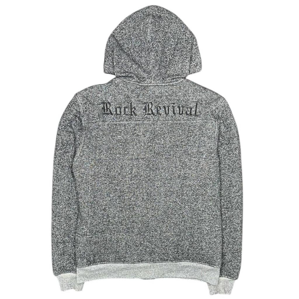 Rock Revival Unisex Button-Up Hoodie In Charcoal
