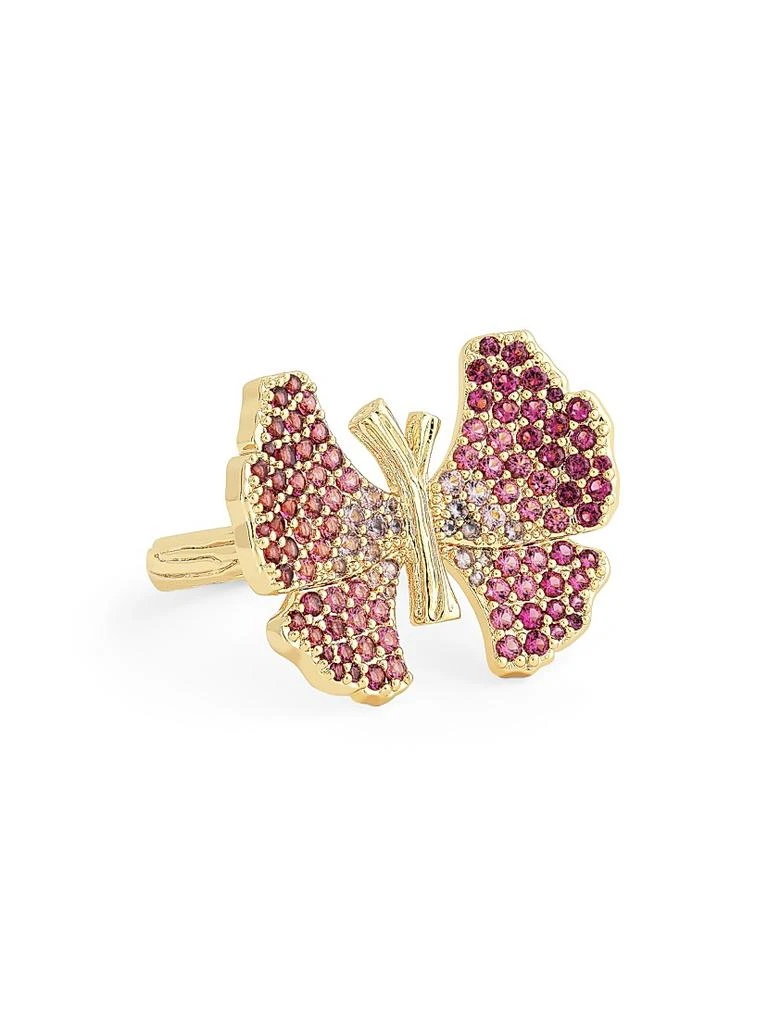 Anabel Aram Butterfly 18K Gold-Plated 
Cubic Zirconia Ring