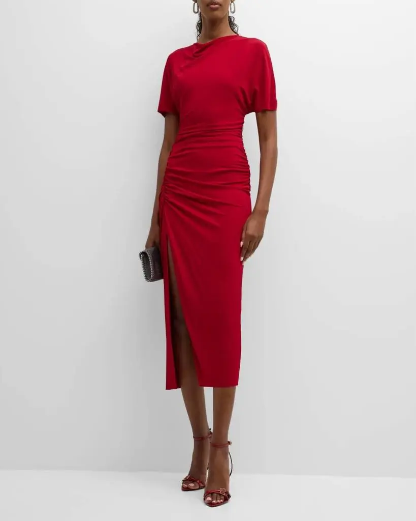 Jason Wu Jason Wu - Shirred Jersey Dress With Slip