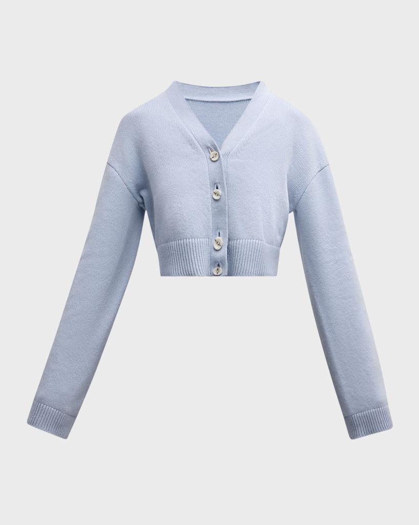 Adeam Portofino Cropped Cardigan with Button Detail