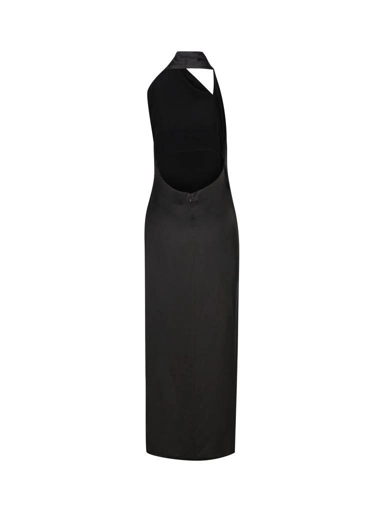 Loewe Loewe One-Shoulder Satin Scarf-Detailed Dress 2