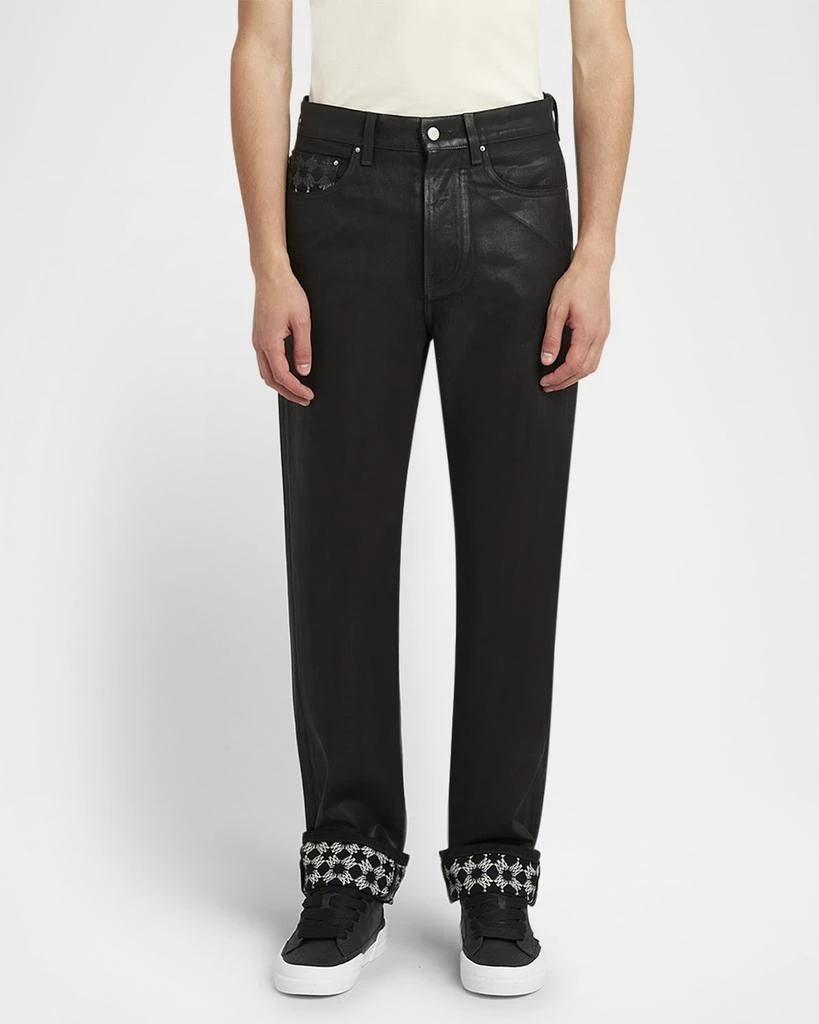 AMIRI Men's Waxed MA Quad Straight-Leg Jeans 2