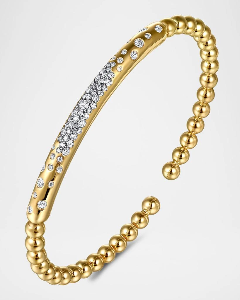 Gabriel 
Co 14K Yellow Gold Bujukan Pave Diamond Split Bangle Bracelet 2