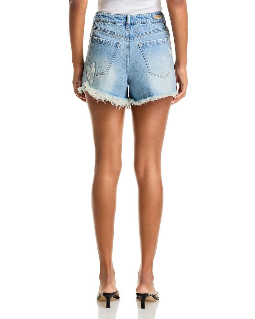 Blank NYC High Rise Reeve Patchwork Denim Shorts in From The Heart 3
