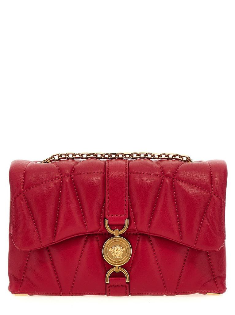 【関税＆送料込み】Versace 'Mini Kleio' Clutch Kleio Quilted Mini Bag Blue | VERSACE US