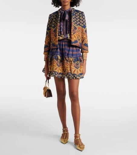 Valentino Rockstud metallic leather ballet flats 3