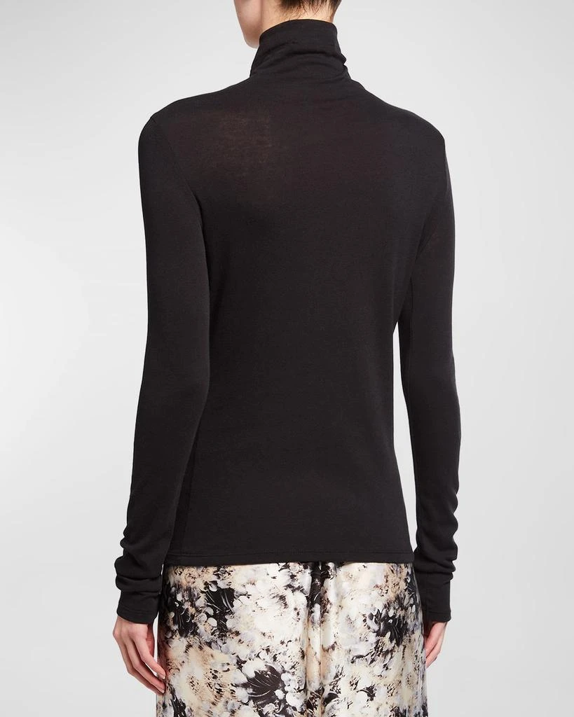 Vince Essential Long-Sleeve Cotton Turtleneck Top 3