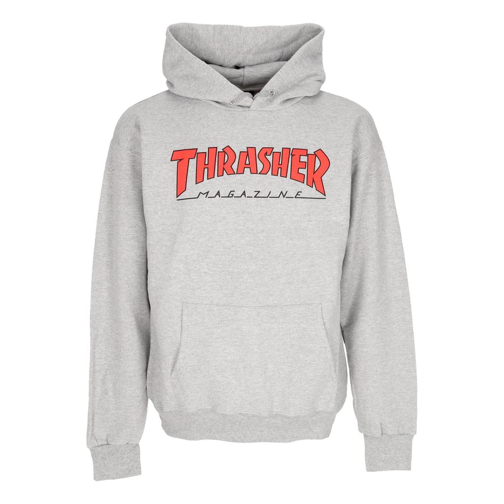 Thrasher Men's Hoodie Outlined Hoodie Light Steel/red