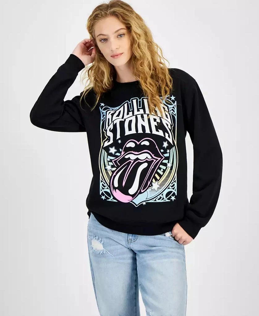 Love Tribe Juniors' Rolling Stones Crewneck Sweatshirt 1