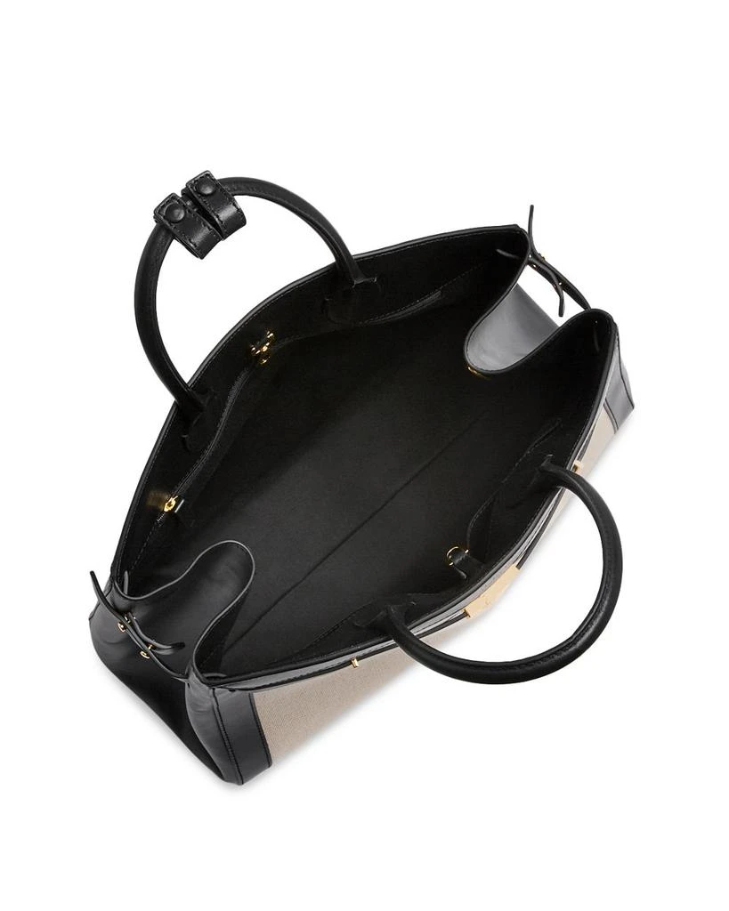 Demellier The Hudson Canvas & Leather Top Handle Bag 3