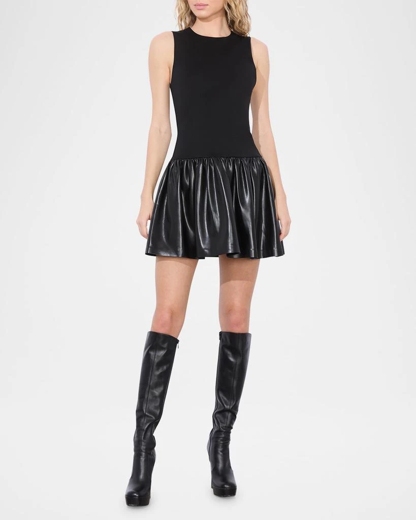 Alice + Olivia Ella Combo Drop-Waist Mini Dress 6