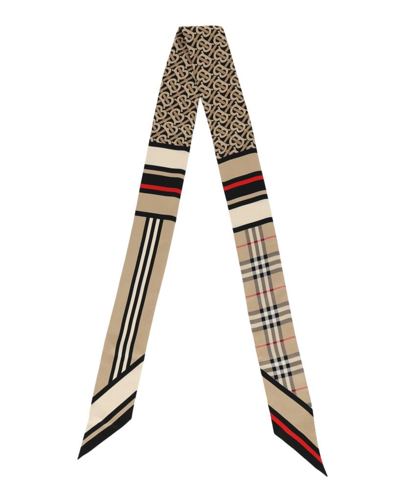 Burberry Skinny Montage Silk Scarf