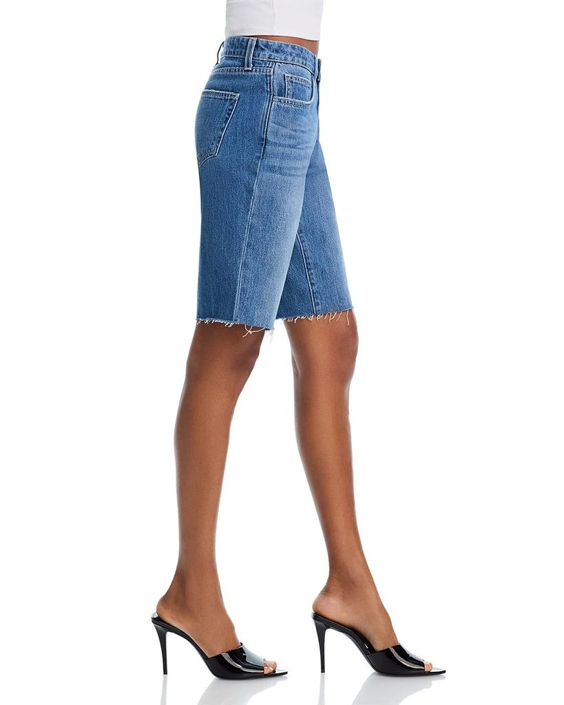 L'Agence Elise Low Rise Denim Bermuda Shorts 4